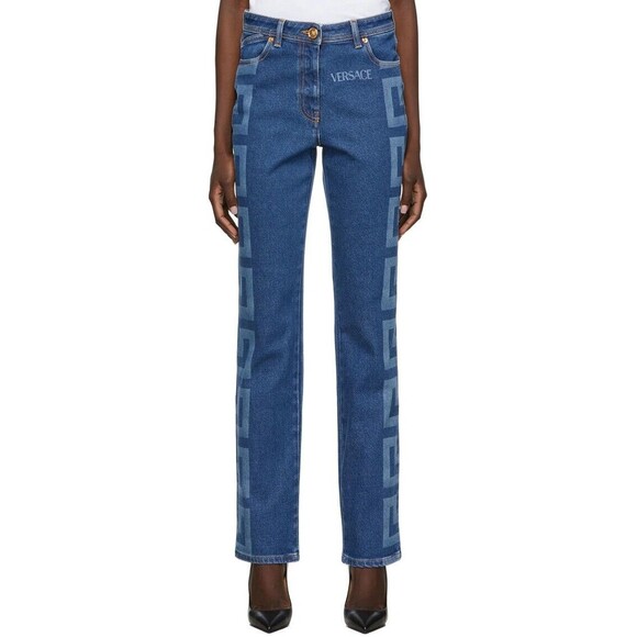 VERSACE Jeans Logo Strech Cotton Denim in Blue-Sz 25 Model 1001512 Made in Italy